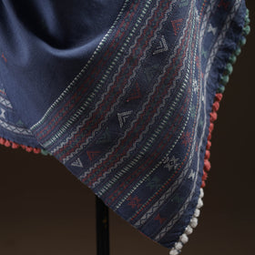 Kutch bhujodi handwoven merino wool dhabla shawl 19