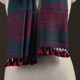 Kutch bhujodi handwoven merino wool stole 186 - handcrafted