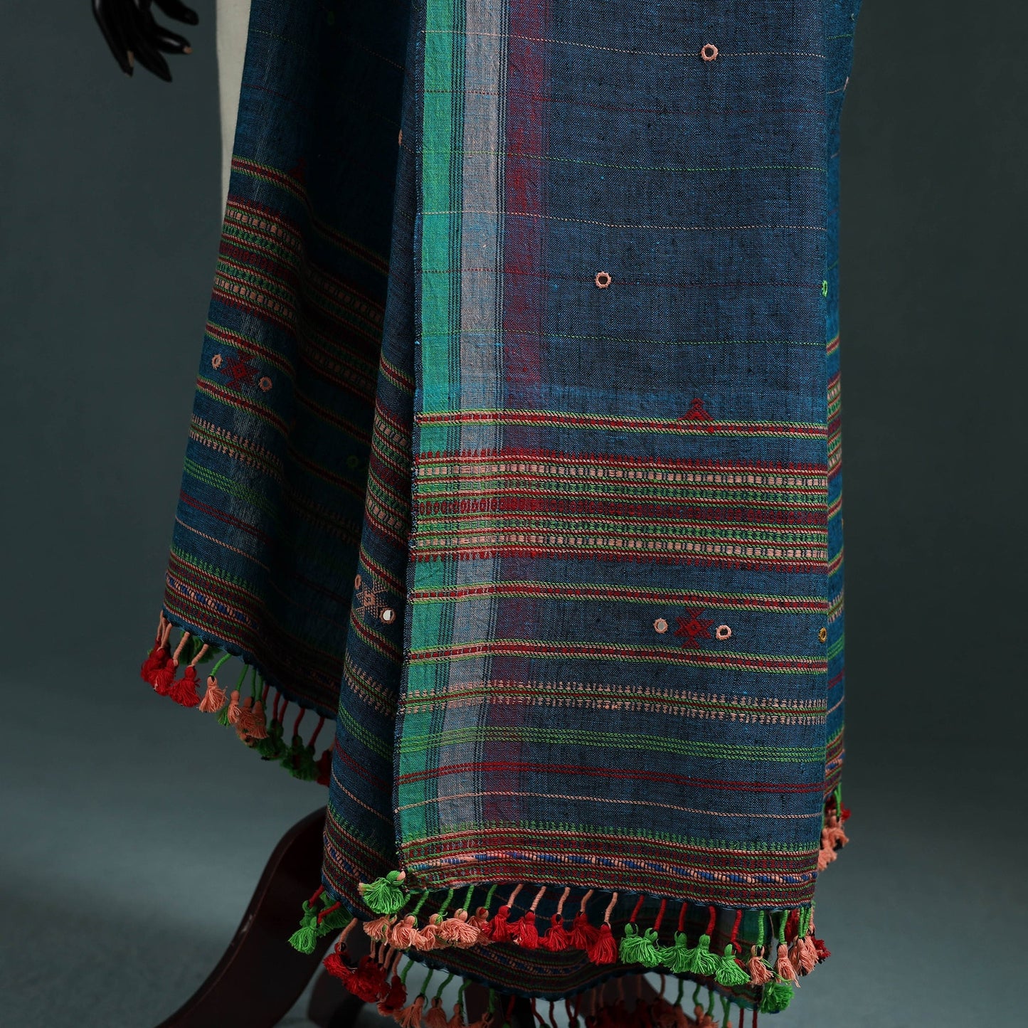Kutch bhujodi handwoven mirror work organic kala cotton
