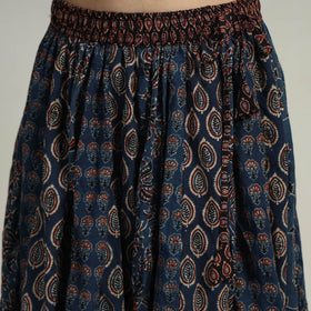 Blue - kutch printed 24 kali cotton long skirt 13