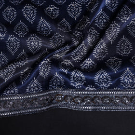 Kutch printed modal silk blouse piece with lace work 01