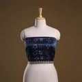 Kutch printed modal silk blouse piece with lace work 07