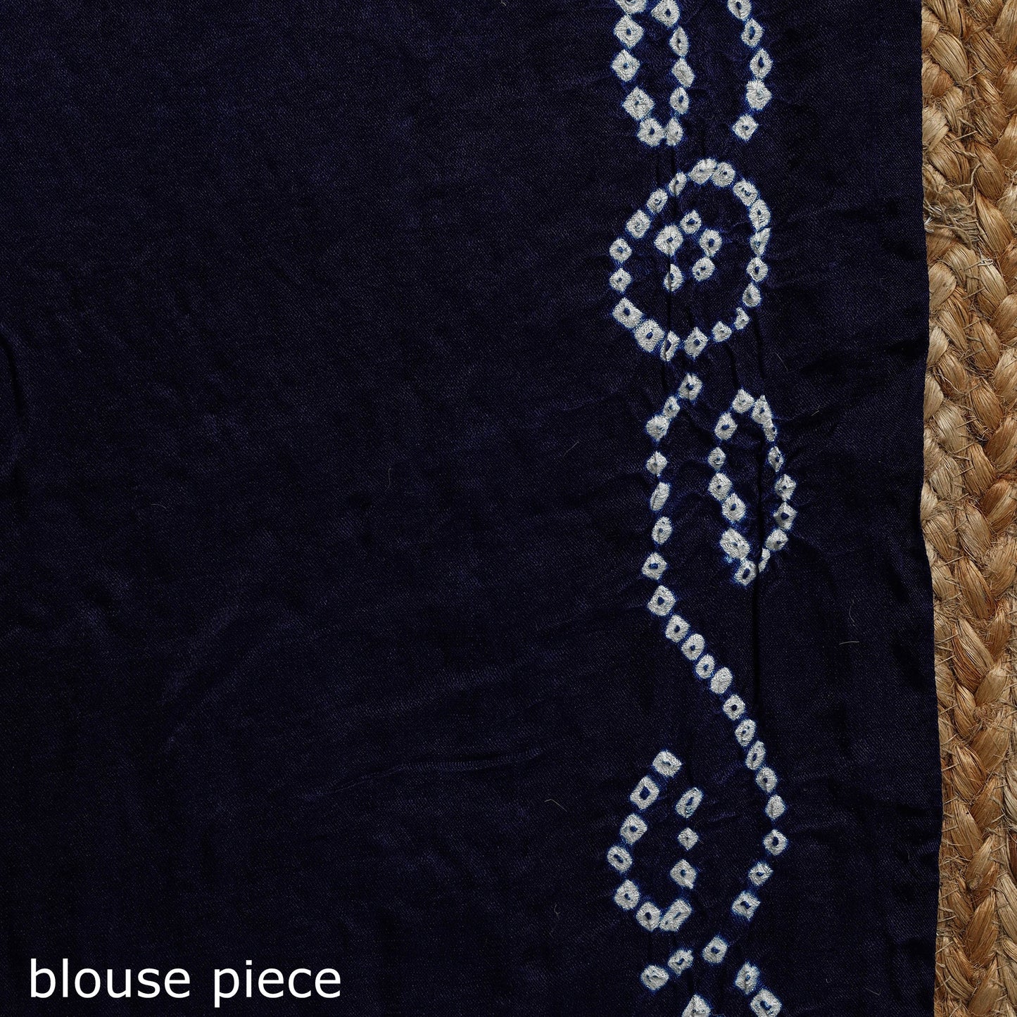 Blue - kutch dani tie-dye gajji silk zari work bandhani