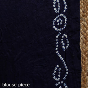 Blue - kutch dani tie-dye gajji silk zari work bandhani