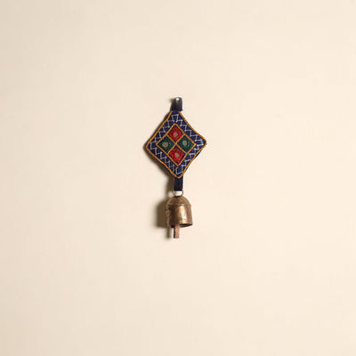 Kutch embroidery copper coated iron bell keychain 01