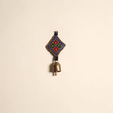 Kutch embroidery copper coated iron bell keychain 01