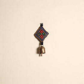 Kutch embroidery copper coated iron bell keychain 01
