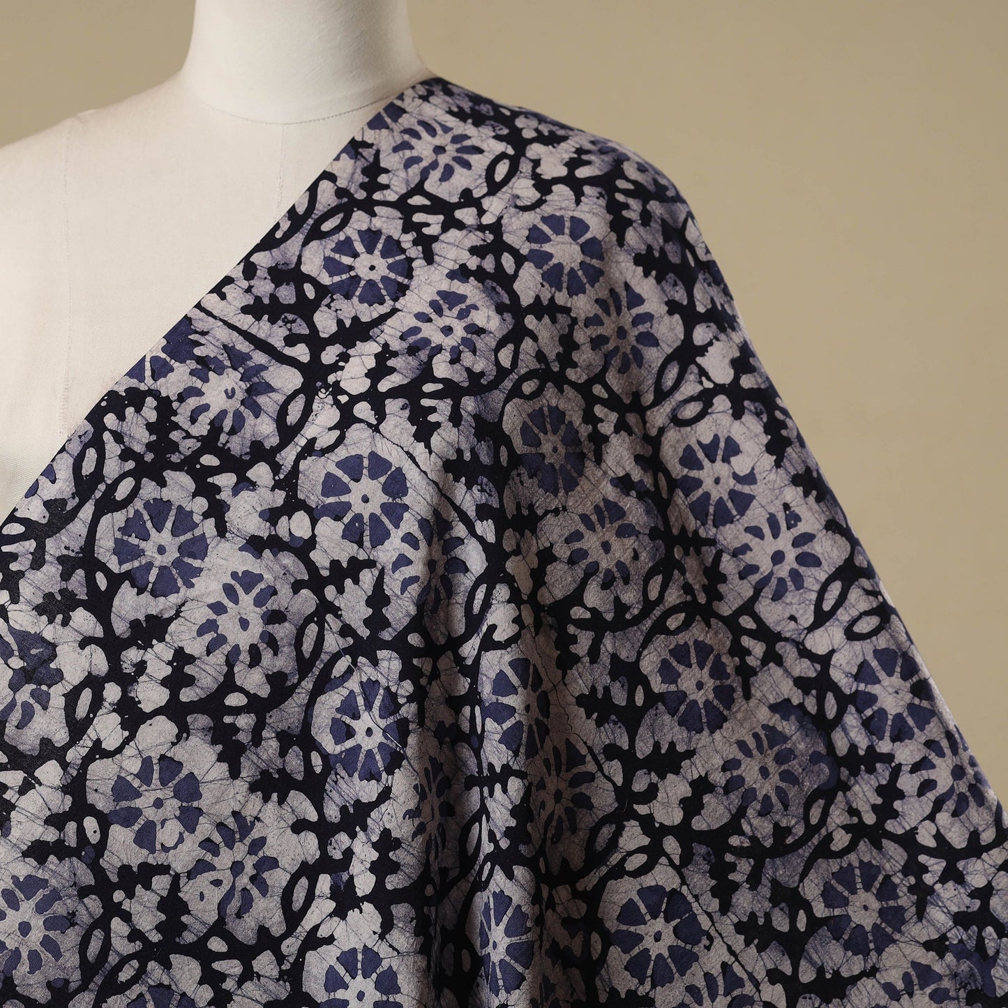 Kutch hand batik cotton fabric 16 - handcrafted