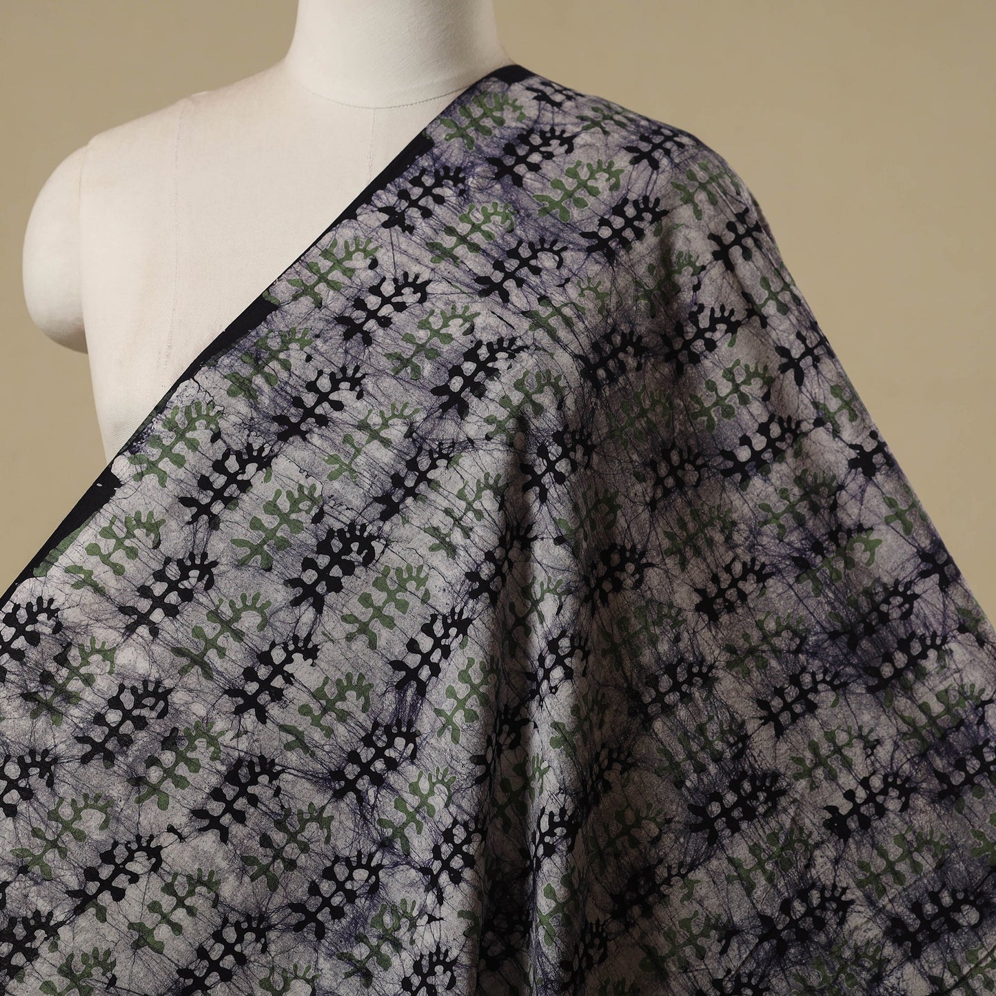 Kutch hand batik cotton fabric 18 - handcrafted