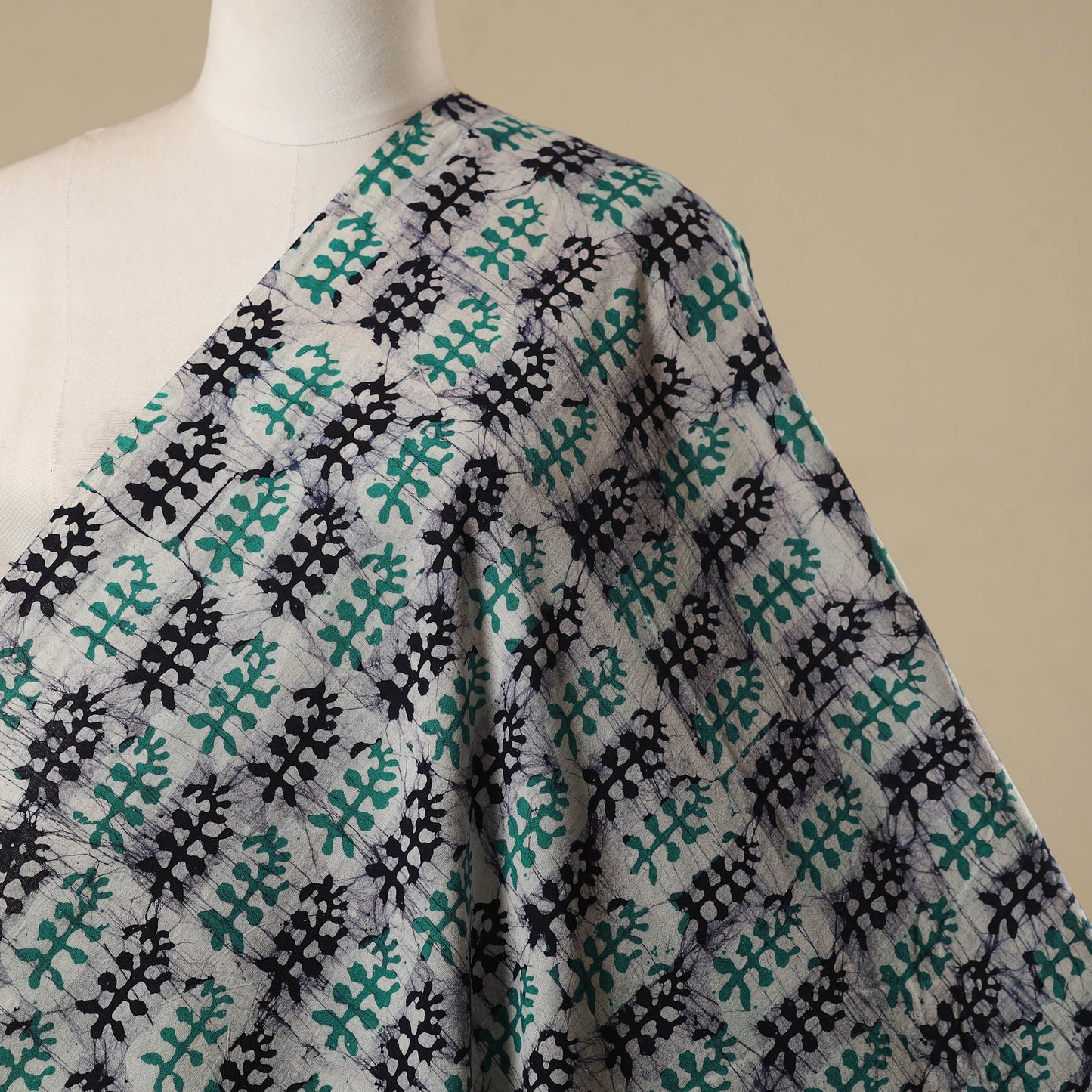 Kutch hand batik cotton fabric 21 - handcrafted