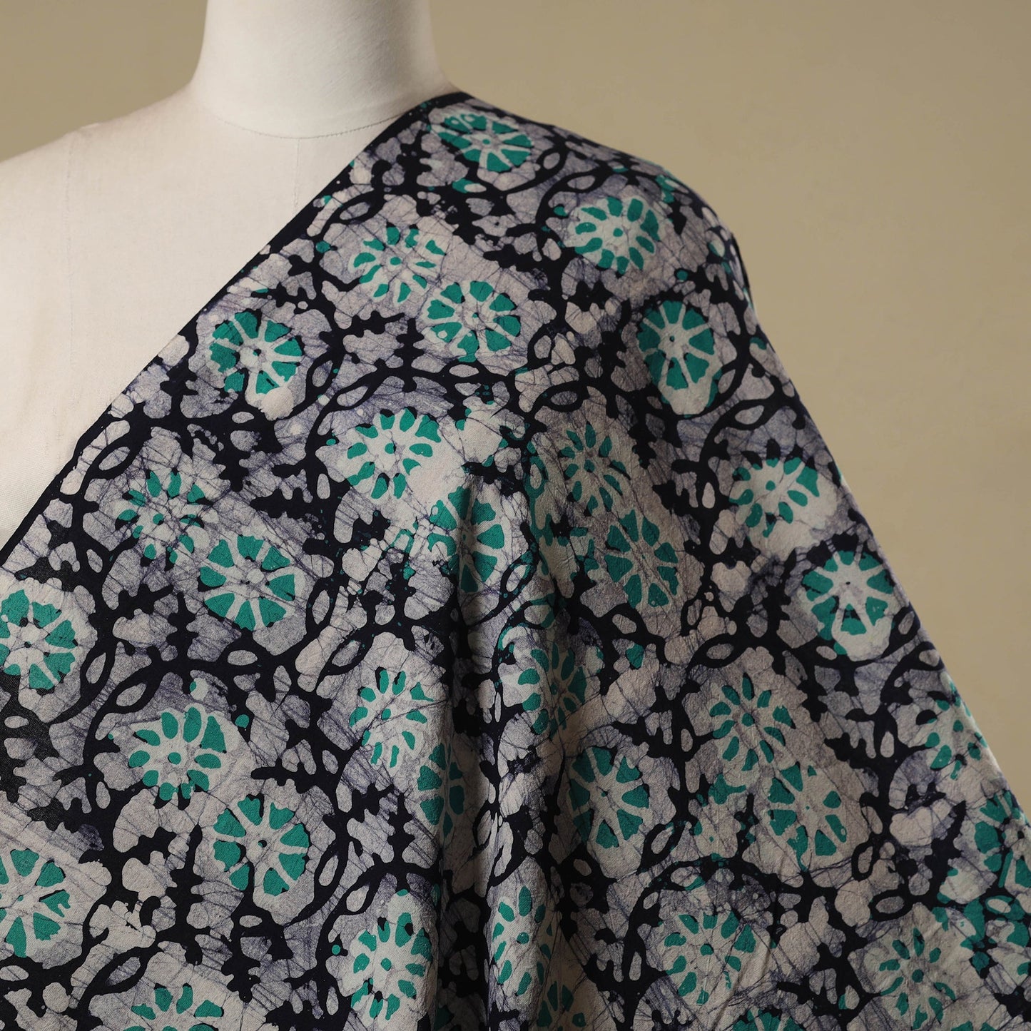 Kutch hand batik cotton fabric 27 - handcrafted