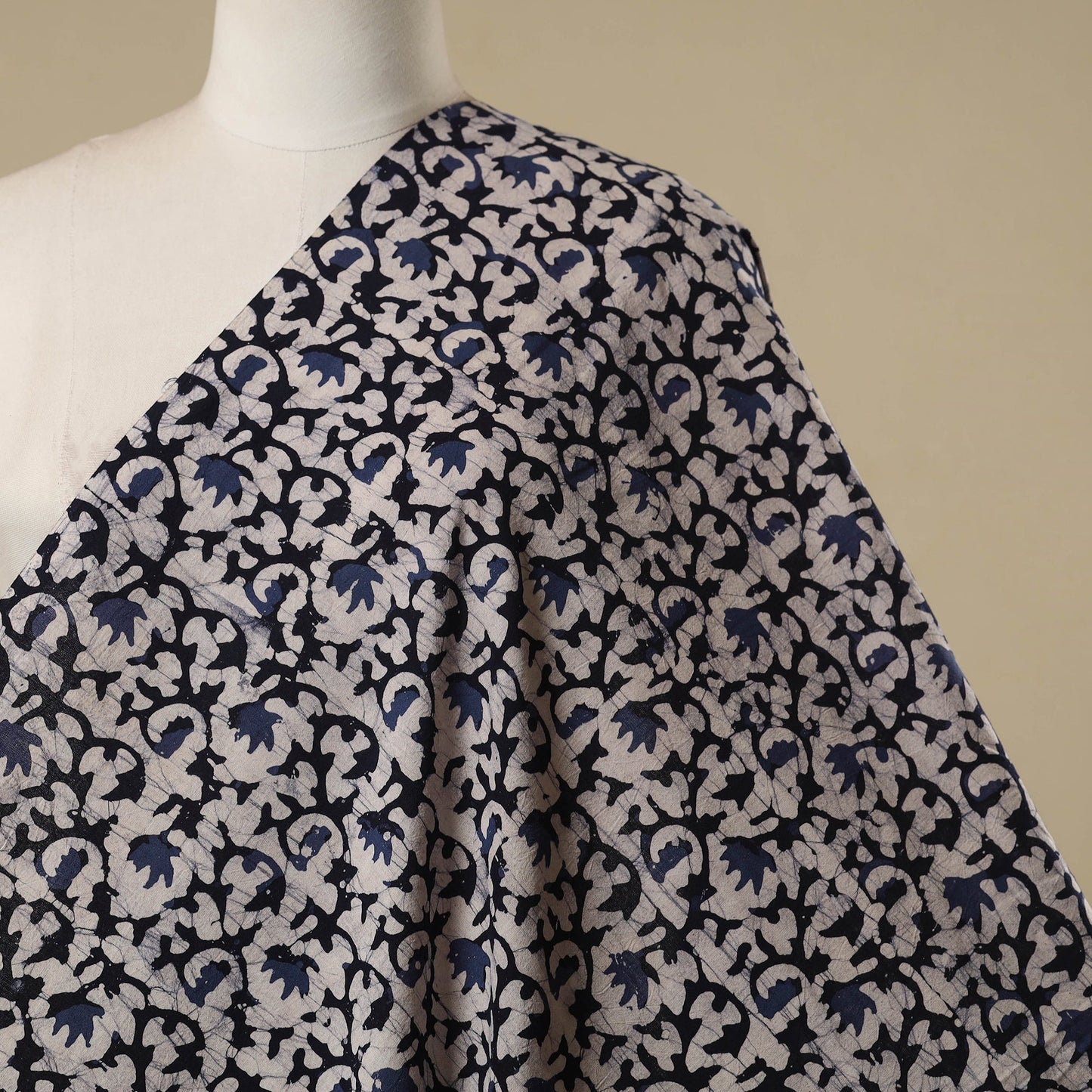 Kutch hand batik cotton fabric 36 - handcrafted