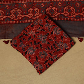 Kutch hand natural dyed 3pc unstitched dress material 23