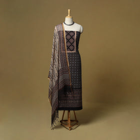 Kutch hand natural dyed 3pc unstitched dress material 08