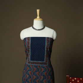 Kutch hand block ajrakh print natural dyed cotton 3pc