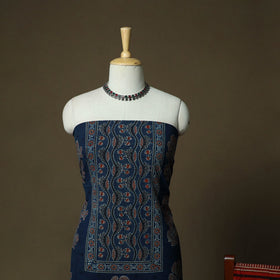 Kutch hand block ajrakh print natural dyed cotton 3pc