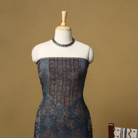 Kutch hand natural dyed kota doria cotton 3pc unstitched