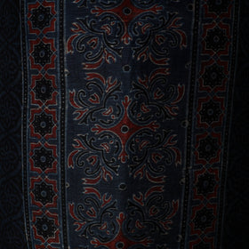 Kutch hand block ajrakh print natural dyed linen 2pc