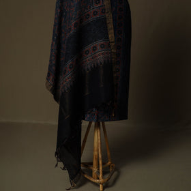 Kutch hand block ajrakh print natural dyed linen 2pc