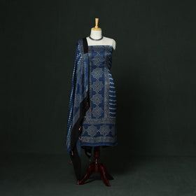 Kutch hand block ajrakh print natural dyed modal silk 2pc