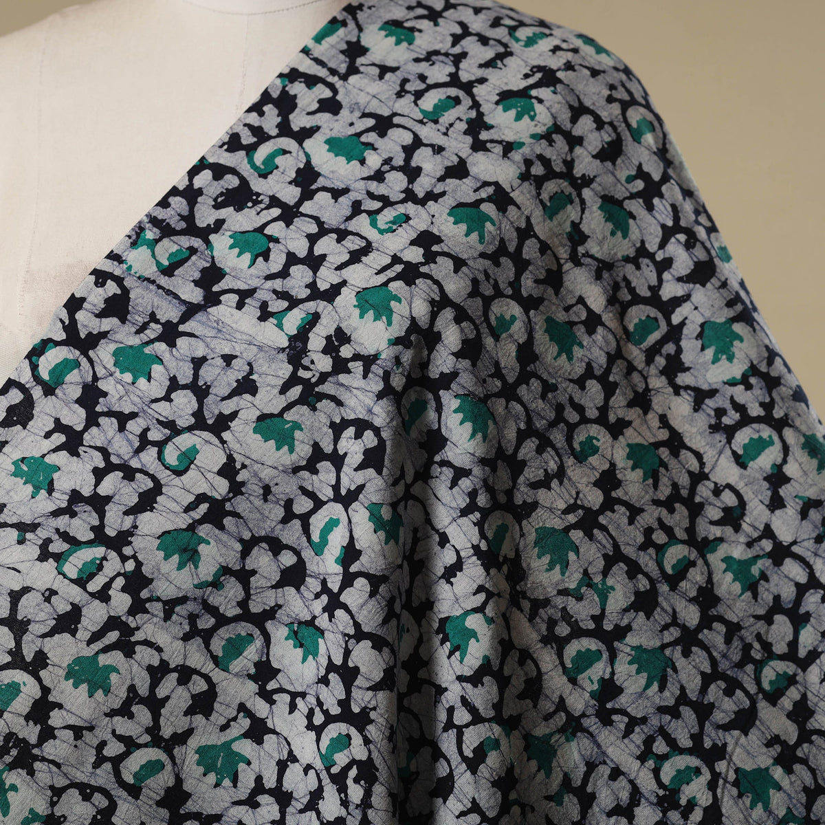 Kutch hand batik cotton fabric 40 - handcrafted