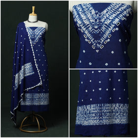 Kutch hand embroidered mirror work clamp dyed cotton