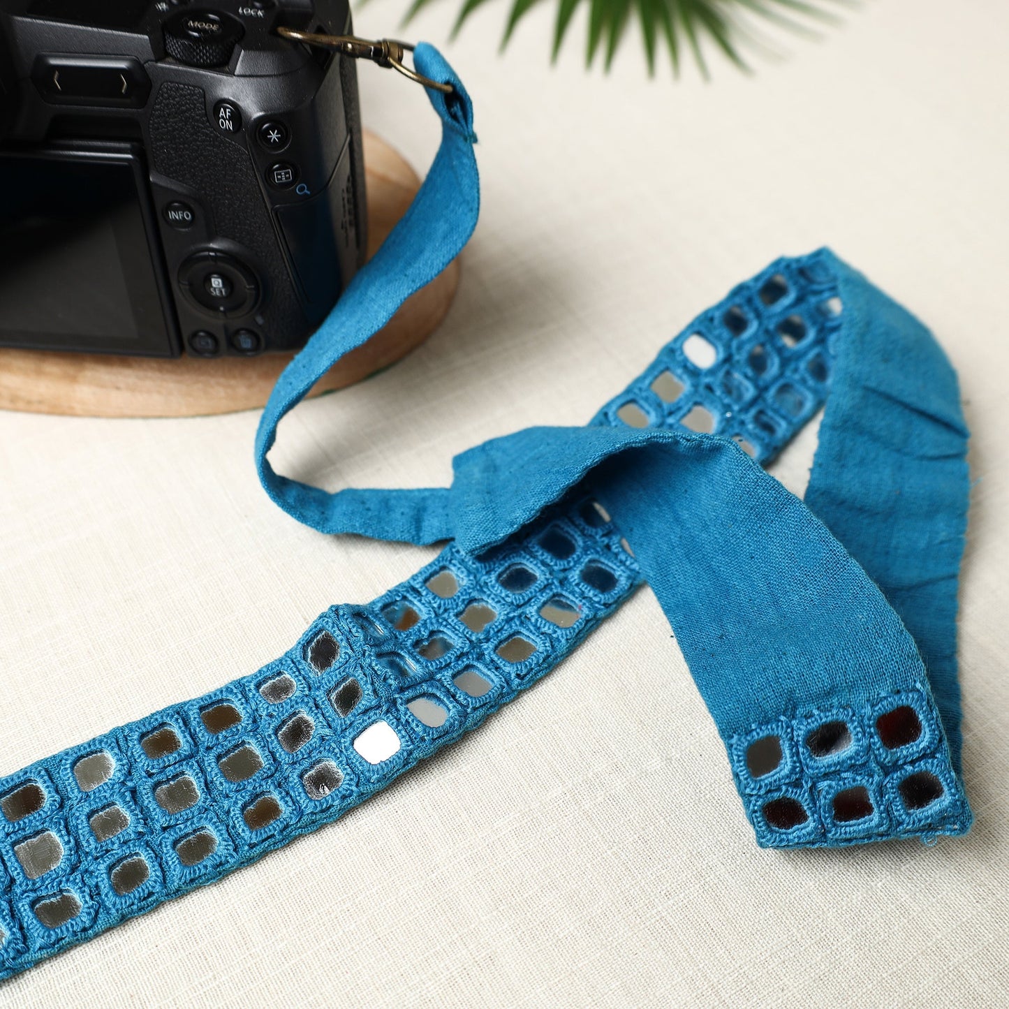  Mirror Work Kutchi Embroidery Fabric Camera Belt 