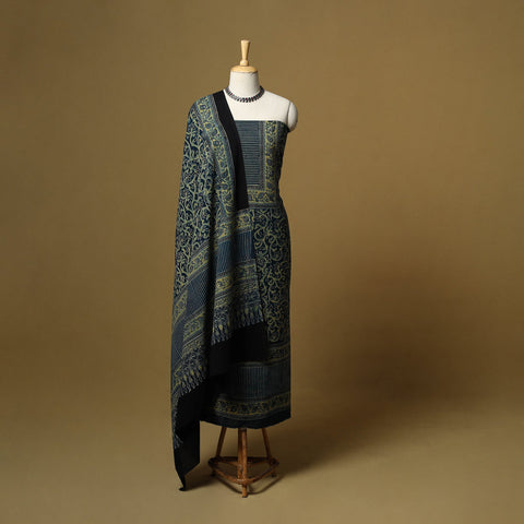 Kutch hand natural dyed cotton 2pc unstitched dress