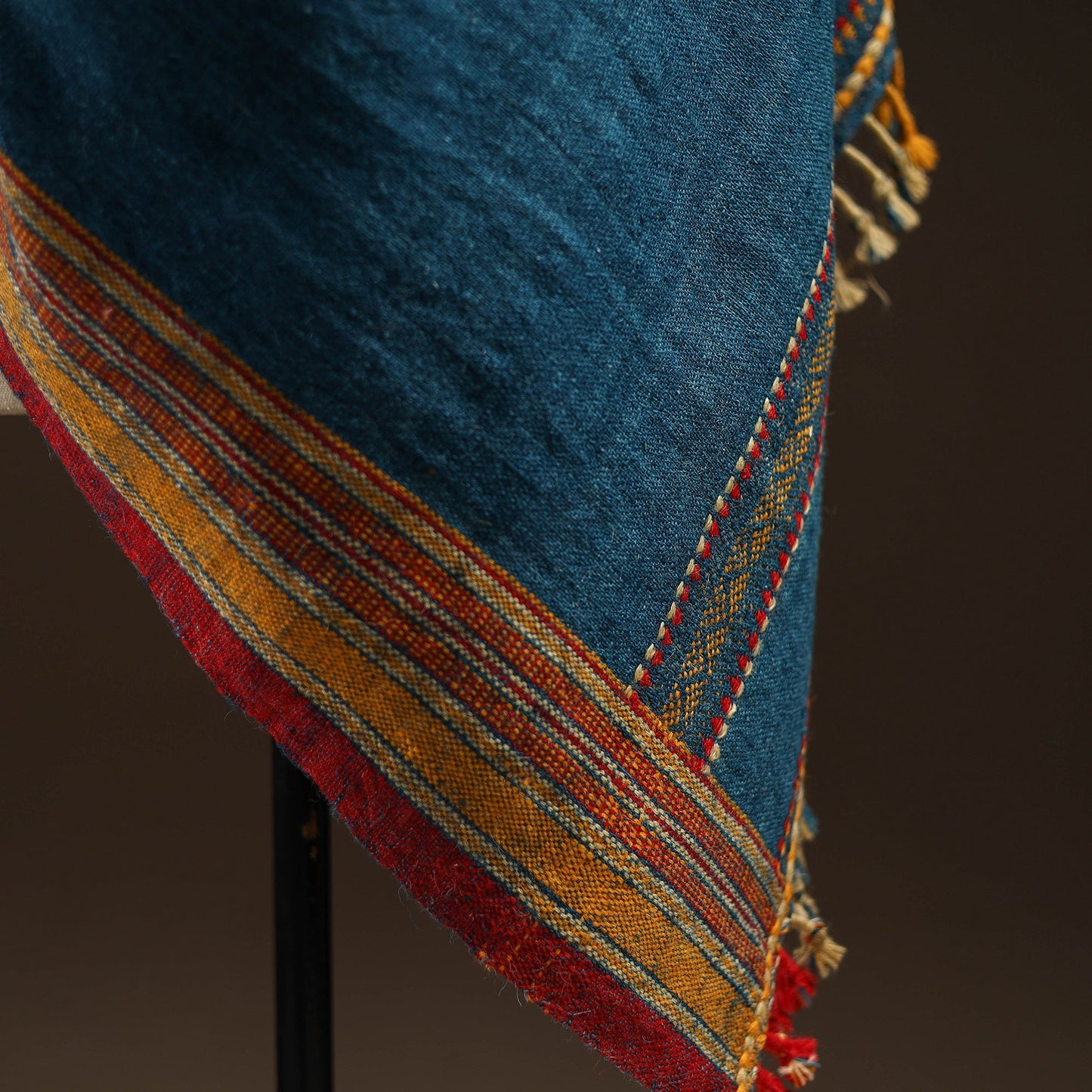 Kutch handspun handwoven desi wool shawl 39 - handcrafted