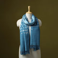 Kutch handwoven bagida merino wool tie-dye bandhani stole