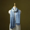 Kutch handwoven bagida merino wool tie-dye bandhani stole