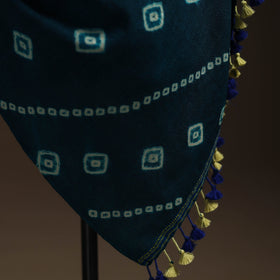 Kutch handwoven bandhani woolen shawl 62 - handcrafted