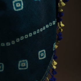 Kutch handwoven bandhani woolen shawl 62 - handcrafted