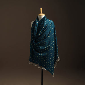 Kutch handwoven bandhani woolen shawl 74 - handcrafted