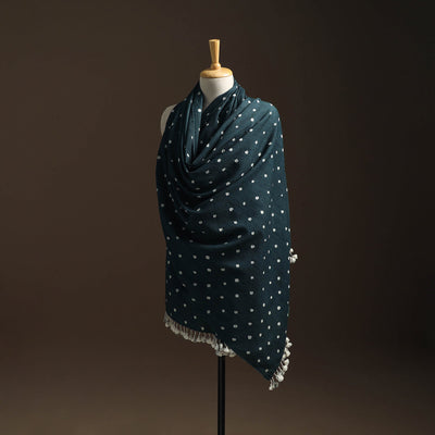 Kutch handwoven bandhani woolen shawl 78 - handcrafted