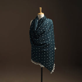 Kutch handwoven bandhani woolen shawl 78 - handcrafted