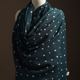 Kutch handwoven bandhani woolen shawl 78 - handcrafted