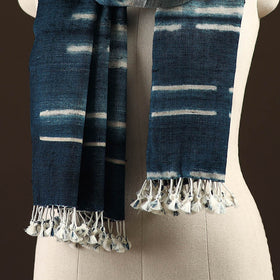 Kutch handwoven clamp dyed merino wool x katia silk shibori