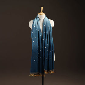 Kutch handwoven merino wool bandhani tie-dye shawl 135