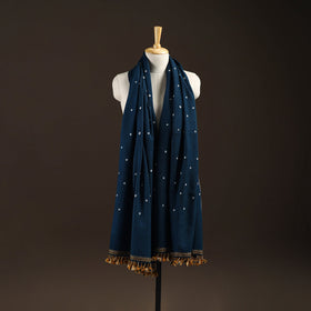 Kutch handwoven merino wool bandhani tie-dye shawl 84