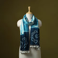 Kutch handwoven merino wool shibori & bandhani stole 49