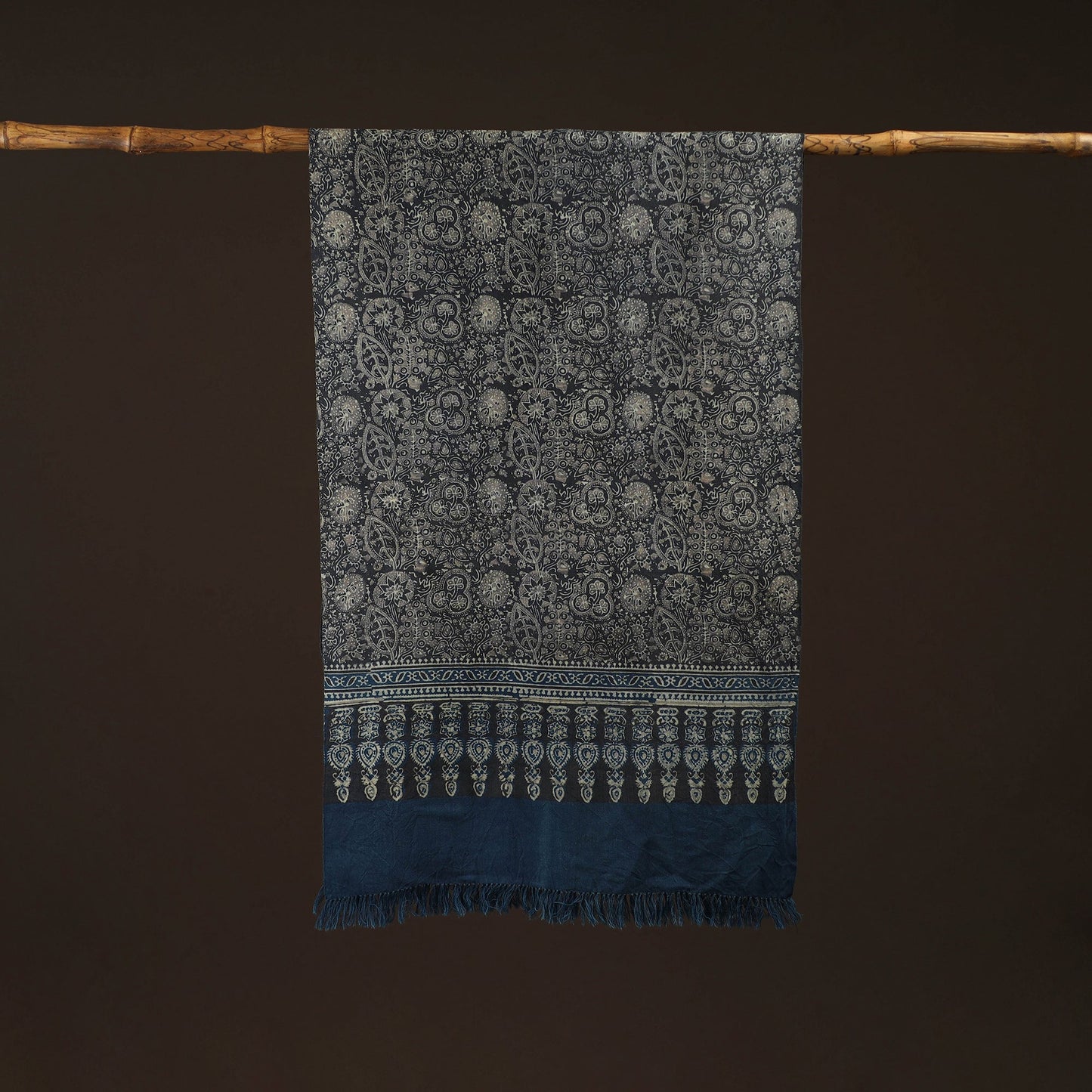 Kutch handwoven merino wool stole 01 - handcrafted