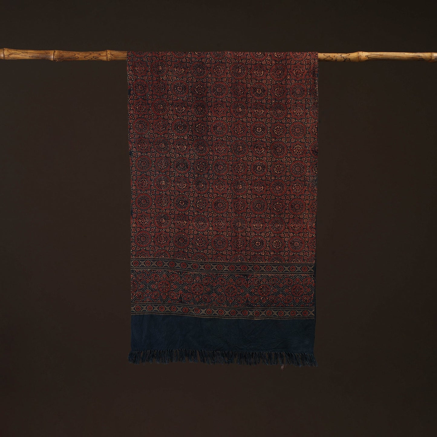 Kutch handwoven merino wool stole 02 - handcrafted