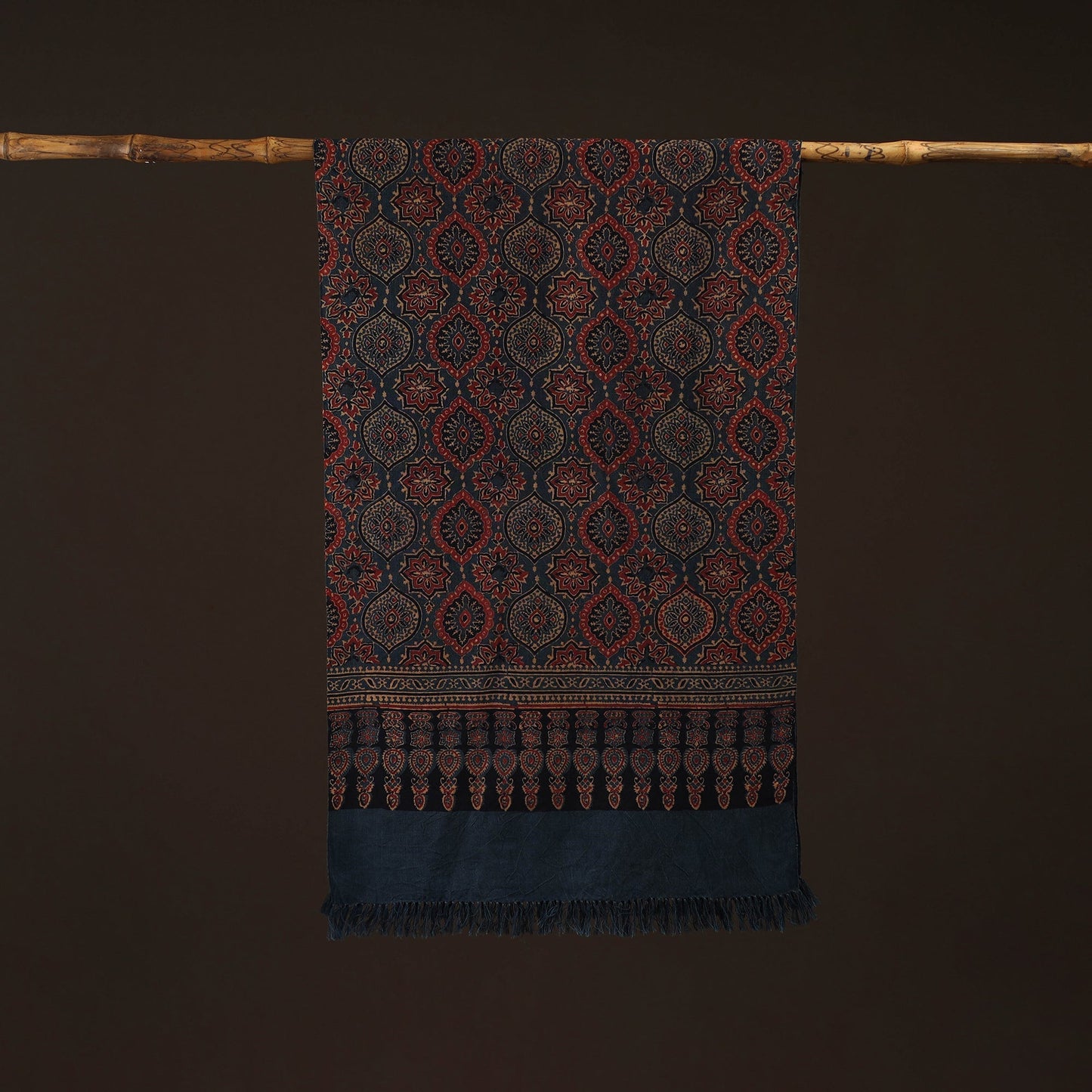 Kutch handwoven merino wool stole 08 - handcrafted