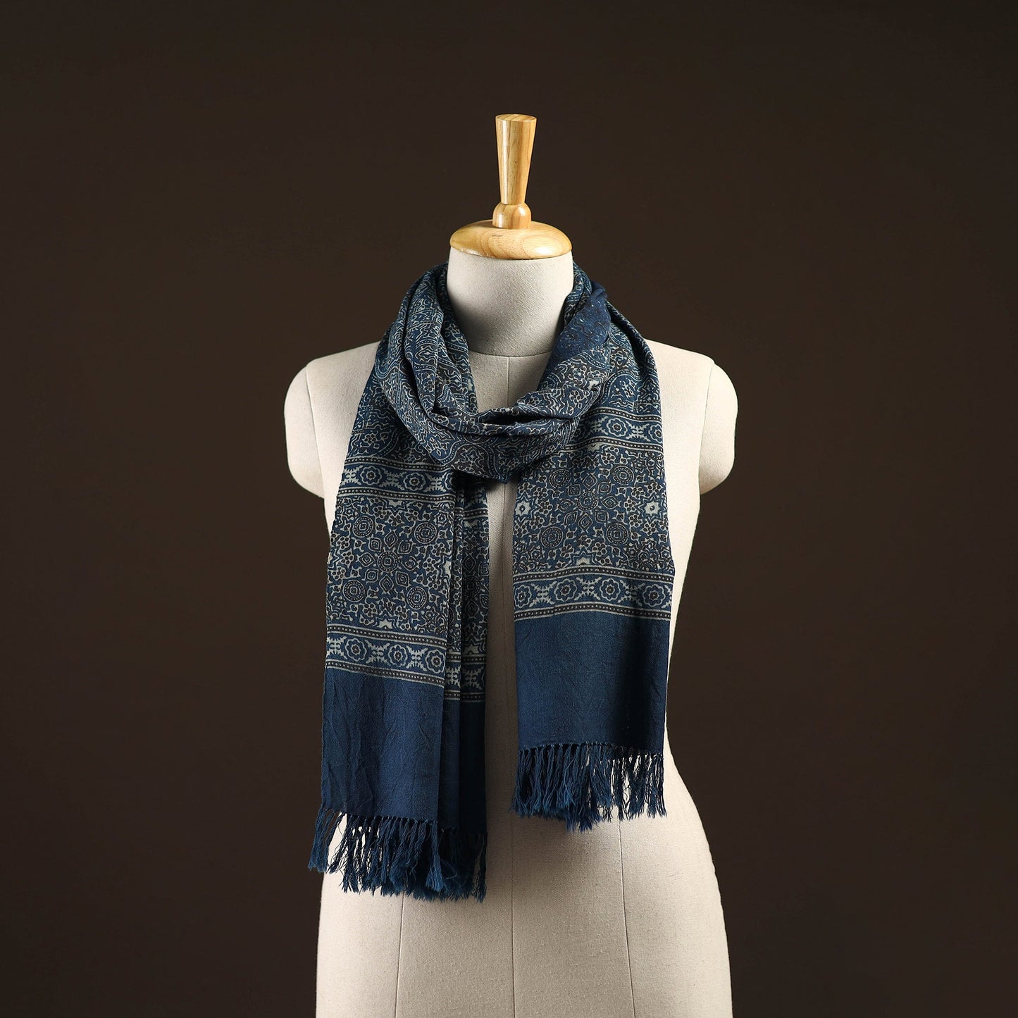 Kutch handwoven merino wool stole 11 - handcrafted