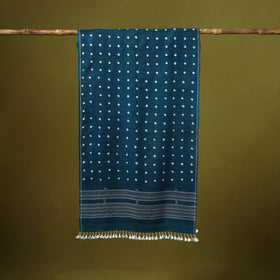 Kutch handwoven merino wool tie-dye bandhani stole 44