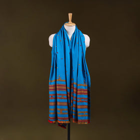 Blue - kutch bhujodi handwoven mirror work acrylic wool