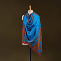 Blue - kutch bhujodi handwoven mirror work acrylic wool