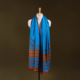Blue - kutch bhujodi handwoven mirror work acrylic wool