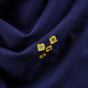 Blue - kutch handwoven mirror work acrylic wool shawl 127